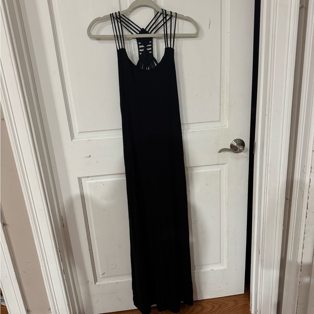 Nicole Miller Black Strappy Backless Dress